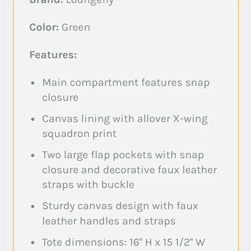 Loungefly Star Wars Rebel Olive Green Canvas Backpack with Brown Accents - Picture 11 of 13